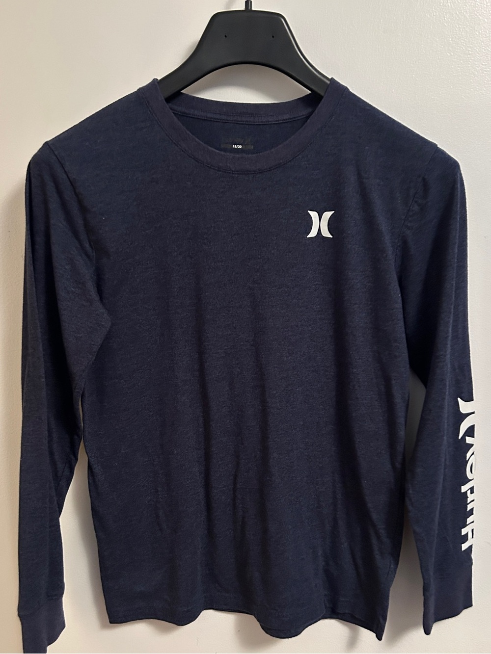 Hurley Heathered Navy Long Sleeve Tee